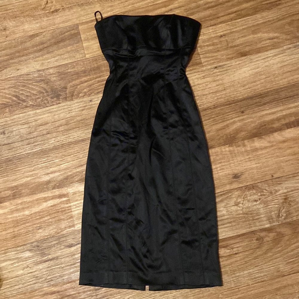 Bebe black strapless dress